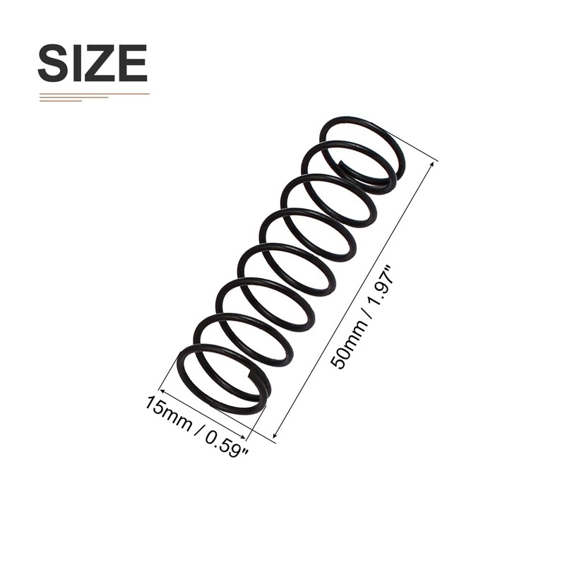 DTGN 1.2x15x50mm(DxODxL) Compression Spring - 20Pack - Good for Machinery