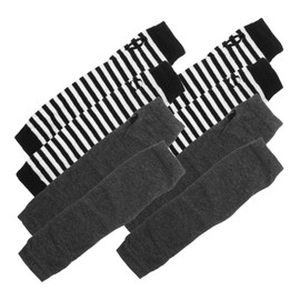 SOESFOUFU 4 Pares Mangas a rayas punk Mangas para brazos para mujeres. Protección UV manga fría mangas de brazo de colores mangas protectoras para brazos accesorios punk poliéster