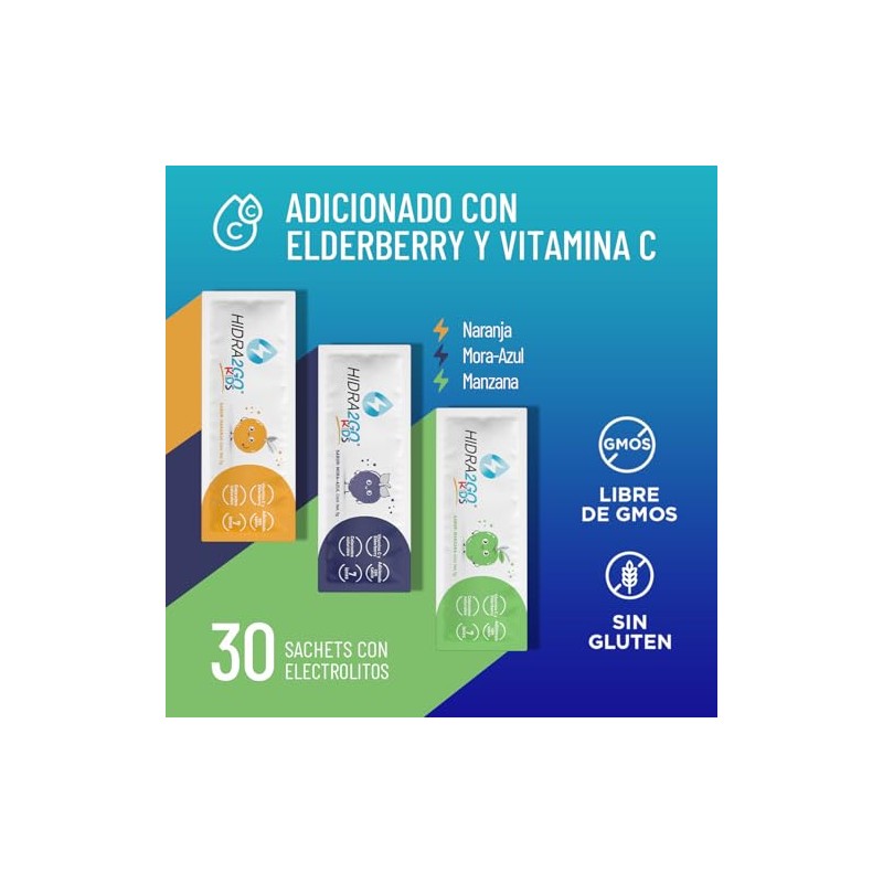 Hidra2go Electrolitos Para Nios Electrolitos En Sobre Sabor Combinado Electrolitos