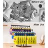 Usluole Chip Rack Display Stand, 3-Tier 42 Clips Snack Organizer