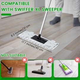 Aodaer 60 Count XL Heavy Duty Dry Sweeping Cloth Compatible with Swiffer Sweeper Microfiber Duster Mop Pads Cloth X-Large Dry Pads Refills for Multiple Surface Cleaning Floor Dust and Pet Hair