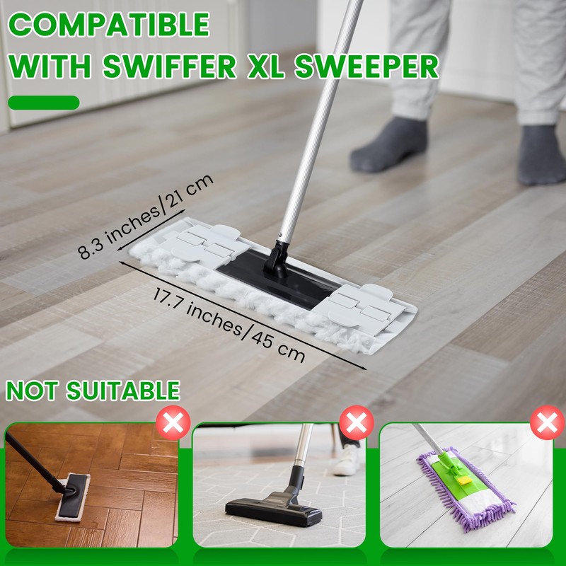 Aodaer 60 Count XL Heavy Duty Dry Sweeping Cloth Compatible