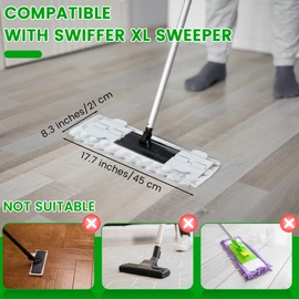 Aodaer 60 Count XL Heavy Duty Dry Sweeping Cloth Compatible with Swiffer Sweeper Microfiber Duster Mop Pads Cloth X-Large Dry Pads Refills for Multiple Surface Cleaning Floor Dust and Pet Hair