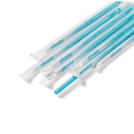 phade Eco-Friendly 10.25" Giant Drinking Straws 2,000 Count - Sustainable Marine Biodegradable Compostable, Individually Wrapped, 8 Pack