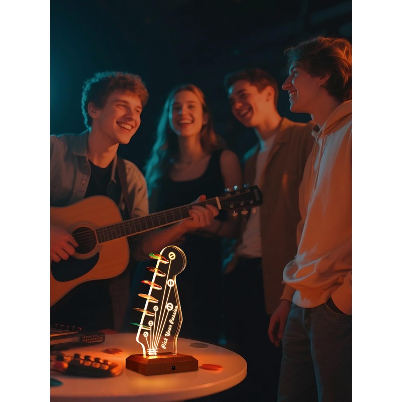 CoolGift Mart Light Up Guitar Pick Holder, Guitar Pick Holder-16