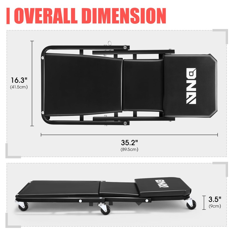 DNA MOTORING 36 Inches Folding 2 in 1 Rolling Z