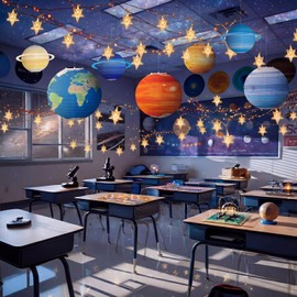 VioraWhite 2026 Space Celing Decoration for Classroom Galaxy Decor
