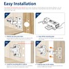Ravinte 2 Pack 1 Pairs European Kitchen Cabinet Hinges Soft