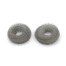 Tredoni 2 Reusable Limescale Remover Ring - Boiler/Kettle Furring Descaler Stainless Steel Mesh 2x4cm (2)