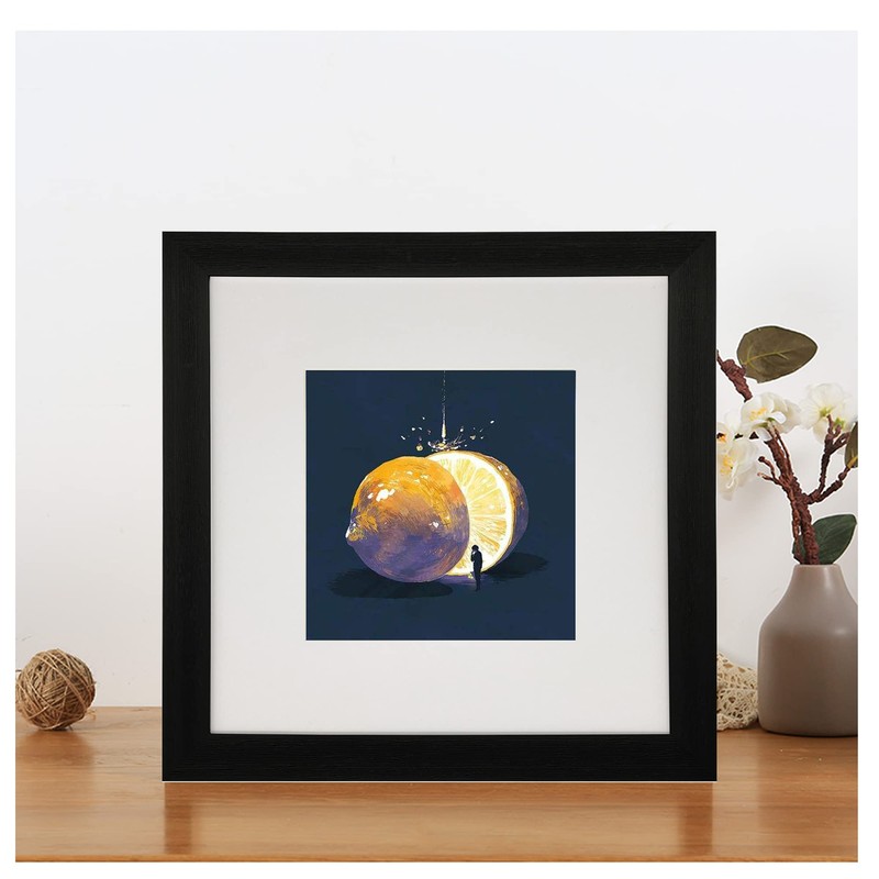 8x8 Picture Frame Gallery Photo Frame with 5x5 mat,Freestanding and