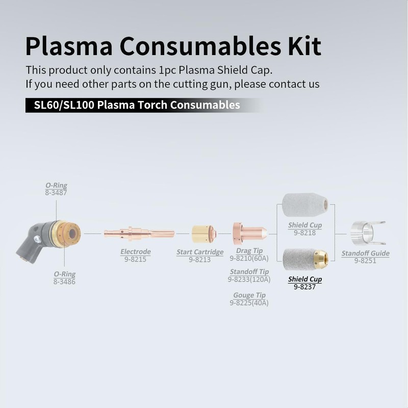 WeldingStop 9-8237 Shield Cap for Thermal Dynamics SL60 SL100 Cutmaster