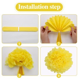 BestoFun 16 PCS Colorful Party Decorations Tissue Paper Flowers Pom Poms Decorations for Girl Groovy Birthday Baby Shower Wedding Bachelorette Room Wall Hanging Décor