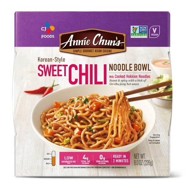 Annie Chun's Sweet Chili Noodle Bowl, Korean Style, Vegan, 48 Oz, 6 count