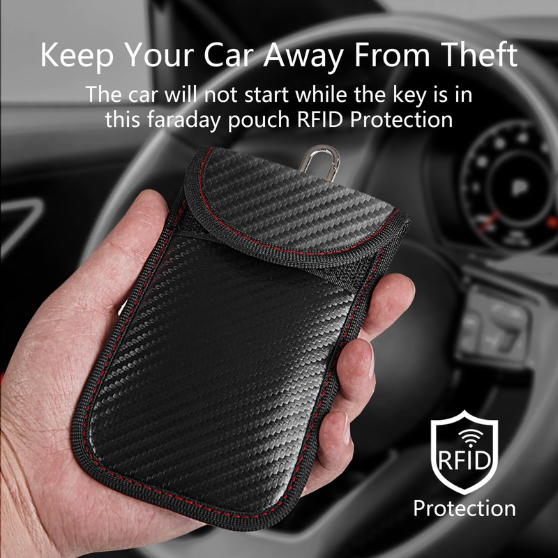 Faraday Pouch for Car Keys, RFID Key Pouch Keyless Car