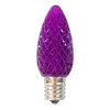 EZLS C9 Faceted Purple LED Bulb - C9 Purple Faceted
