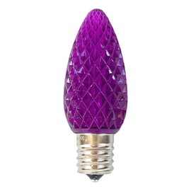 EZLS C9 Faceted Purple LED Bulb - C9 Purple Faceted Replacement Bulb