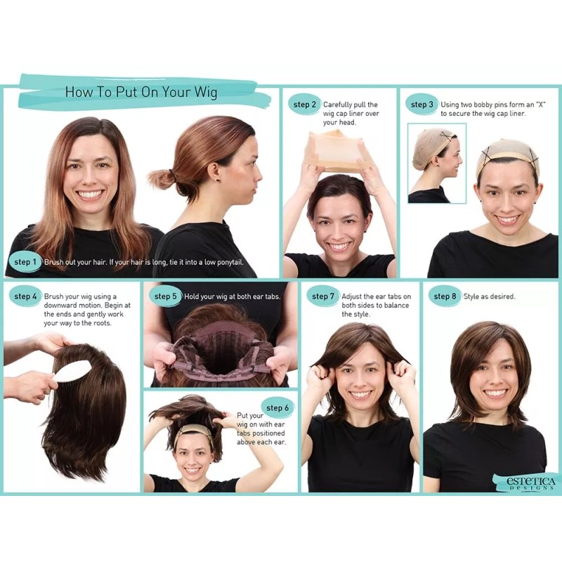 Haircube US Women Long Straight SYNTHETIC WIGS with Bangs Ombre