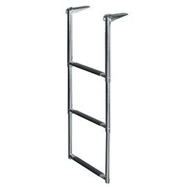 JIF Marine DMX3 Telescoping Drop Stainless Steel Ladder, 3-Step