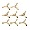 sourcing map Brass Nozzle Hose Connector Y-Shaped 3 Way Connector