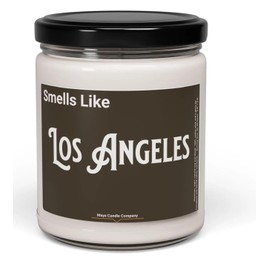 9 oz Scented Candle - Smells Like Los Angeles - Choose from 7 Unique Scents - Natural Soy Wax Candle - Great Gift Idea - Hand-Poured, Eco-Friendly (Cinnamon Vanilla)