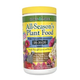 Grow More All-Season's Plant Food (20-20-20 Fertilizer) - 1.5lbs of All Purpose Fertilizer - Water Soluble Plant Food for Houseplants with Chelated Micronutrients