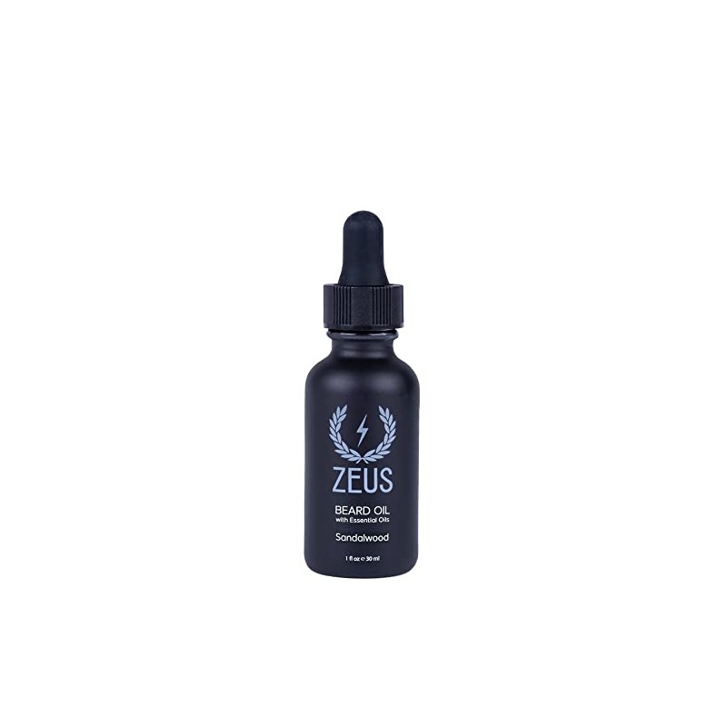 ZEUS Natural Beard Oil for Men with Essential Oils (Sandalwood)