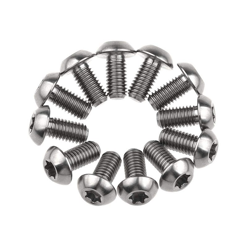 Wanyifa 12 tornillos de titanio Ti Torx M5 x 10