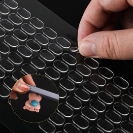 FXHDC-M 500pcs Clear Sticky Tack No Trace Earthquake Putty Adhesive Mounting 0.31"*0.51" Museum Action Figures Putty Clear Removable Gel Sticky Dots Trace for Wall Hanging Things