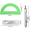 Tdfronien Students Geometry Math Set, Drawing Compass and 6 Inch