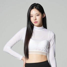Women's Golf Wear Mesh Crop Inner Tee Long Sleeve Innerwear / 여성골프웨어 메쉬 크롭 이너티 긴팔 이너웨어