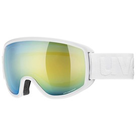 uvex topic FM Sphere Ski Goggles for Men and Women Anti-Fog Anti-Distortion and Anti-Fog White Matte / Orange Blue One Size