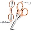 2 Pcs Folding Stainless Steel Portable Mini Small Travel Scissors,