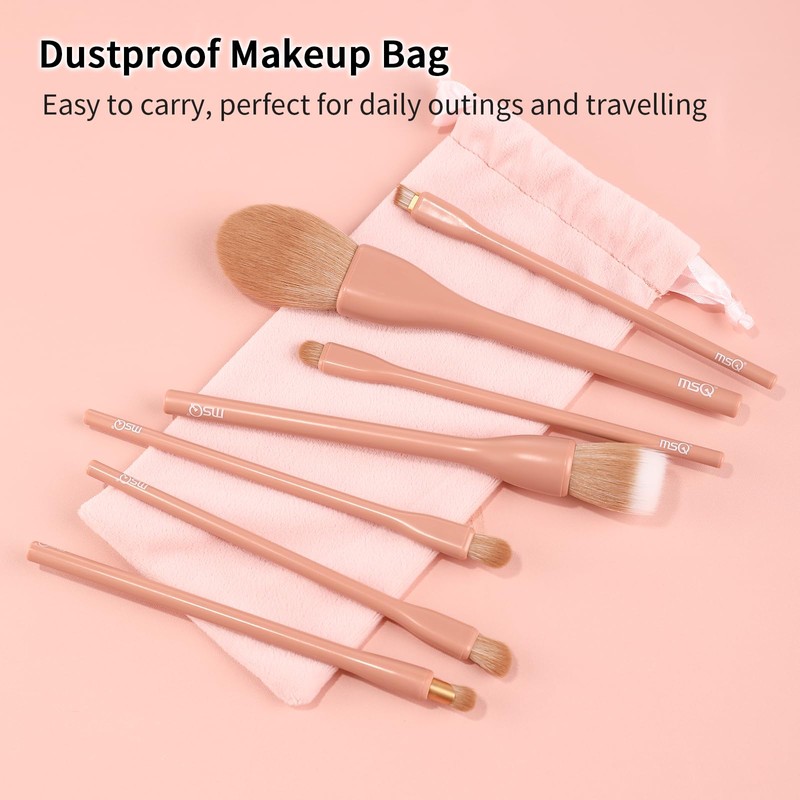MSQ Make Up Brushes 8Pcs Makeup Brush Set Powder Brush