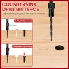 NEWTACNA 15PCS Wood Countersink Drill Bit Set Tapered Pilot Drill
