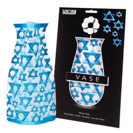 MODGY Expandable Flower Vase, Plastic Decorative Modern Foldable Printed Vases for Centerpieces for Wedding, Dining Table, Home Decor, Living Room, Bathroom, Mazel