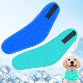 2Pcs Dog Cooling Bandana,Blue and Green Dog Cooling Neck Wraps for Small Dogs,Adjustable Pet Cooling Collars for Hot Whether,Summer Dog Essentials