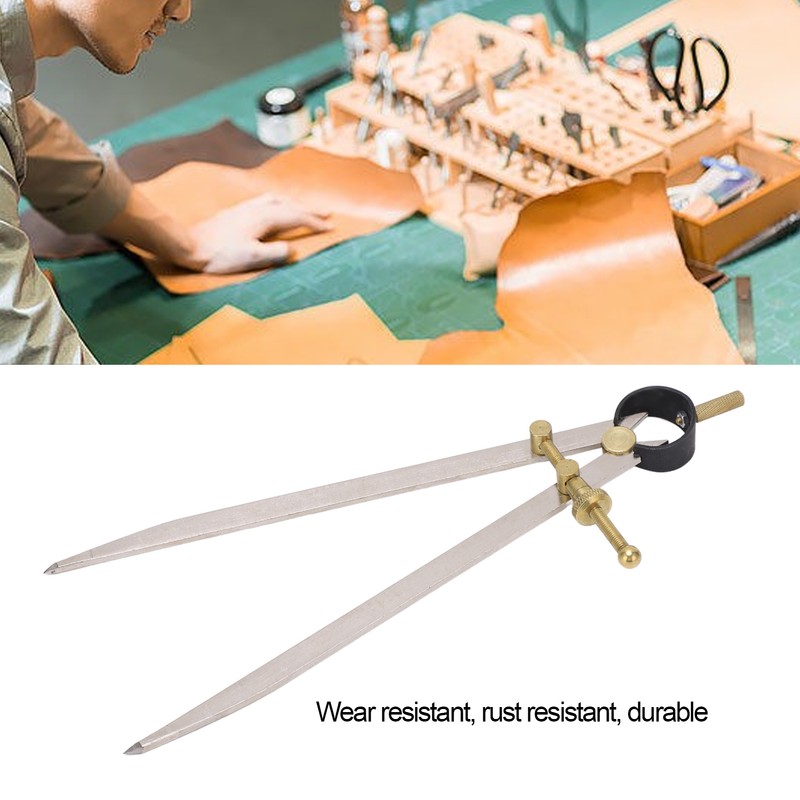 Wing Divider High Accuracy Rust Resistant Gold Adjustable Lockable Leather