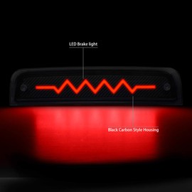 DNA MOTORING 3BL-DRAM09-3D-T5-LED-BK Black Housing Pulsating Line 3D LED High Mount 3rd Third Brake Light [Compatible with 09-17 Dodge Ram 1500/10-17 Ram 2500 3500]