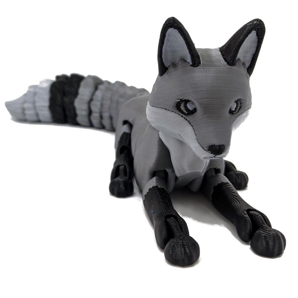 3D Printed Fox - Made to Order Articulated Multicolor Fidget