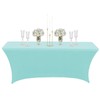 Blue Spandex Tablecloths 4ft for Rectangle Table,Stretchable Tablecloth Washable Table