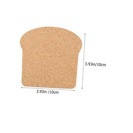 10Pcs Toast Shaped Cork Coasters Set - Heat-Resistant Drink Coasters for Home Kitchen Bar and Dining Table - Non-Slip Cork Mats for Cups and Mugs