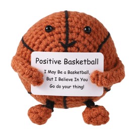 TOYMIS Positive Basketball, Crochet Basketball Mini Doll, Basketball for Emotional Support, Positive Gift, Emotional Support Gift for Children and Adults