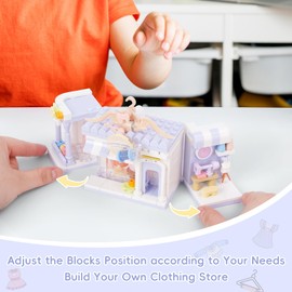 Vinbosion Building Blocks Set,Shop Building Toy,Clothing Store Street View Blocks Kit,Creative Toy Model Gift for Christmas,Birthday,New Year