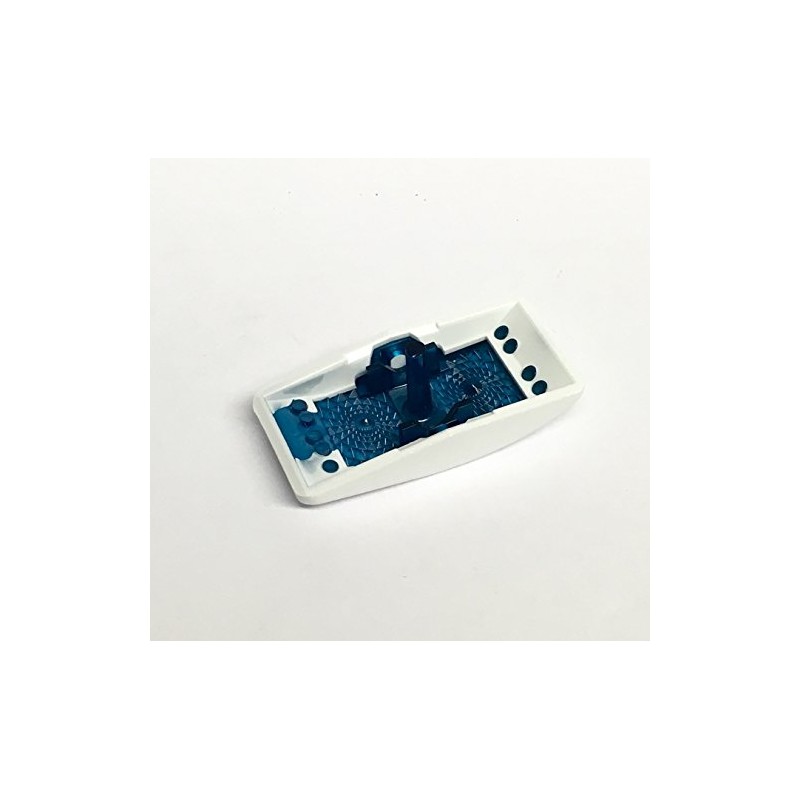 Euro Rocker Marine Switch Cover White with 2 Blue Lenses,
