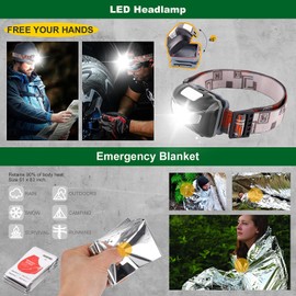 Gifts for Men Dad Husband Boyfriend, 30 in 1 Survival Gear and Equipment, Emergency Survival Kit Camping Accessories, First Aid Kit for Camping Hiking Hunting Fishing