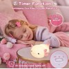 Cute Axolotl Silicone Night Light, Soft LED Nursery Lamp for