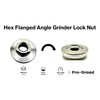 Pro-Graad 5/8-11 Angle Grinder Flange Nut, Hex Flanged Replacement Lock