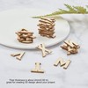 LiQunSweet 100 Pcs 0.8-Inch Paintable Wooden Pendant Capital Letters Alphabet