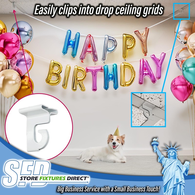 STORE FIXTURES DIRECT Extra Heavy Duty White Aluminum Drop Ceiling