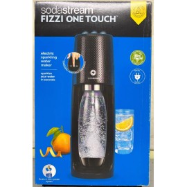 SodaStream New SodaStream Fizzi One Touch Soda Maker Black With Full 60L Co2 Cylinder
